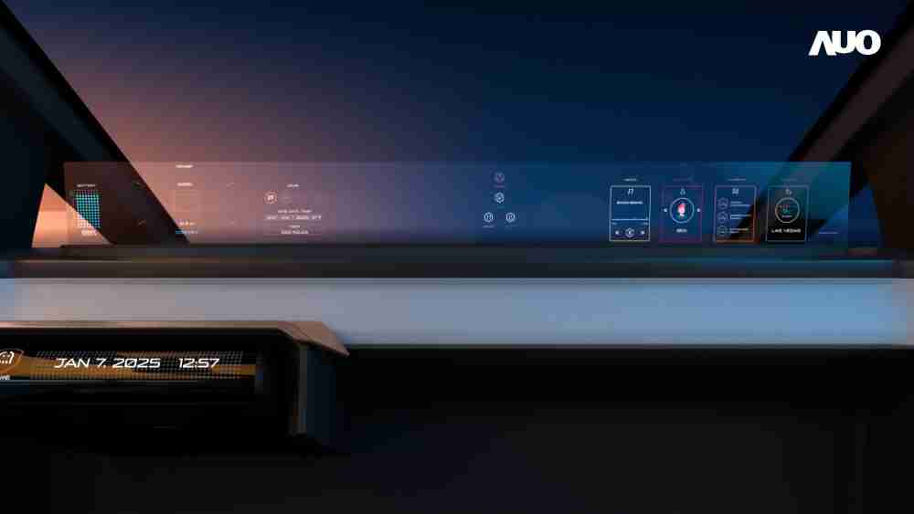EBpay无界透明显示接口(Horizon Image Glass)透过车运算方案整合仪表板、、、中控台及副驾显示器，，，一体式全景呈现，，提供乘用者清晰的前方视野、、、、行车必要信息与娱乐功能